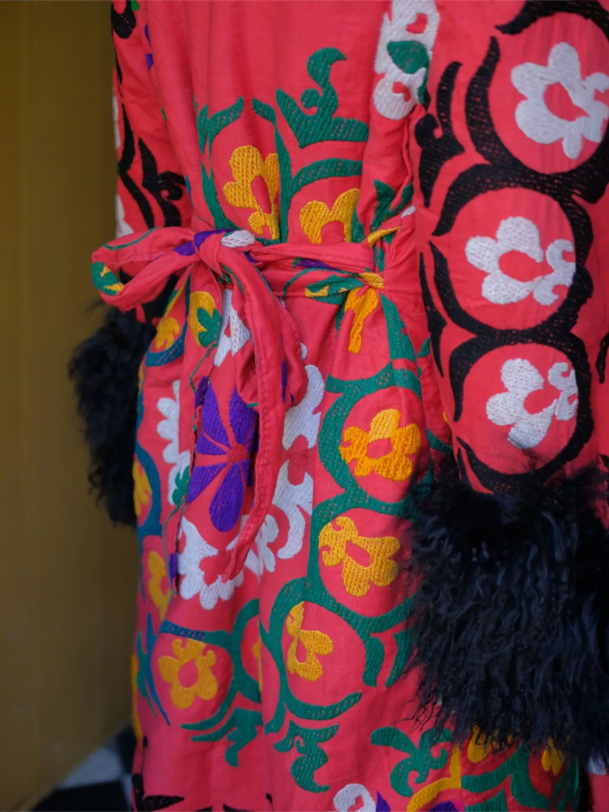 Aisara Wrap Coat - L | Multi/Pink