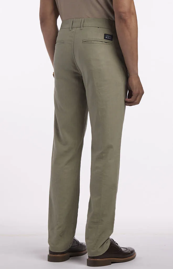 Ben Sherman Cotton Linen Flat Front Pant
