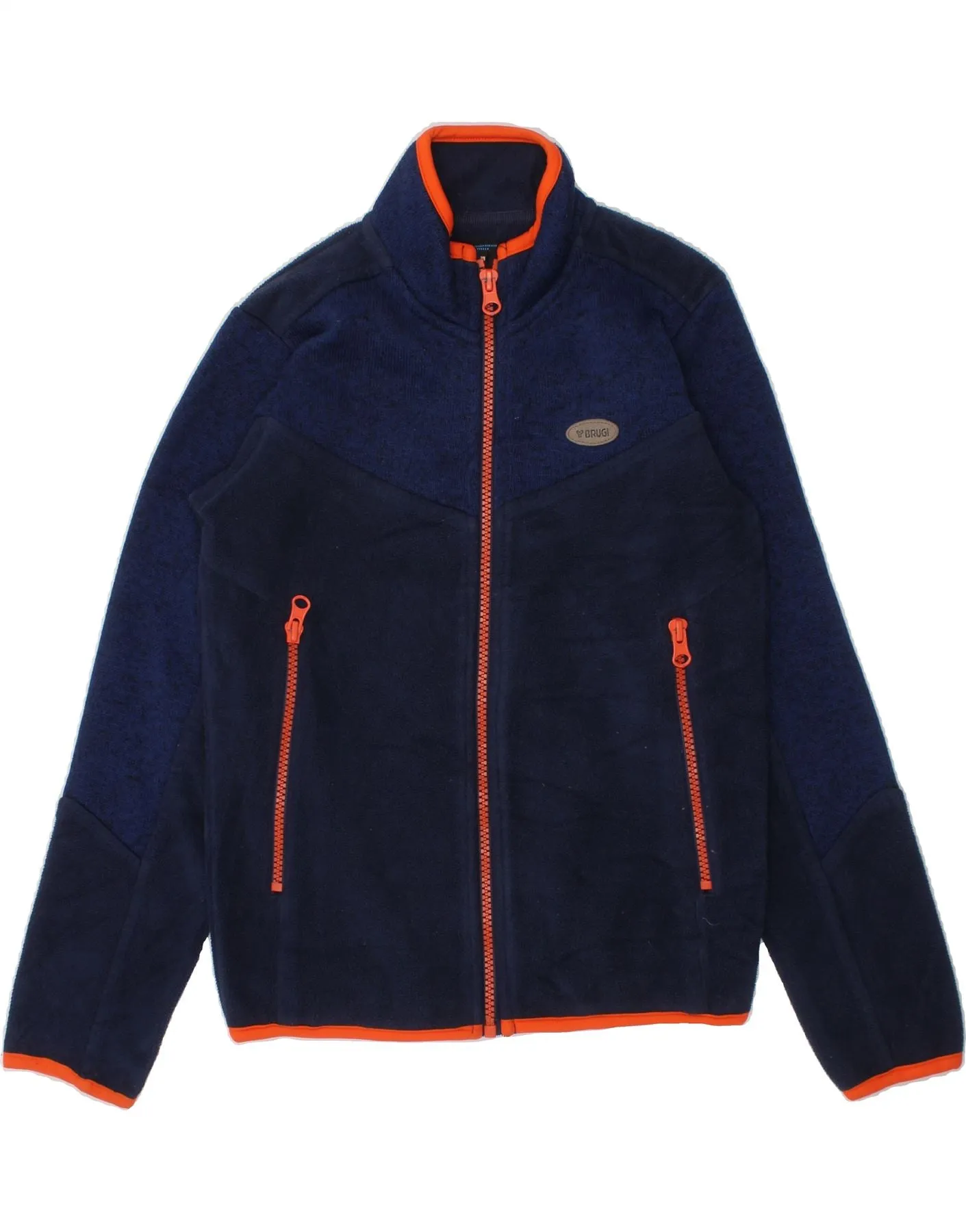 BRUGI Boys Fleece Gilet 8-9 Years Navy Blue Colourblock