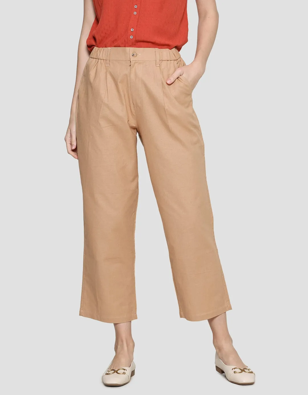 Connexion Linen Wide Celana Panjang Wanita