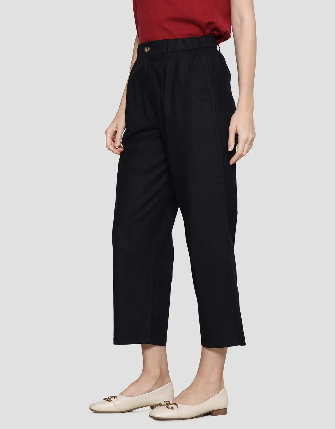 Connexion Linen Wide Celana Panjang Wanita