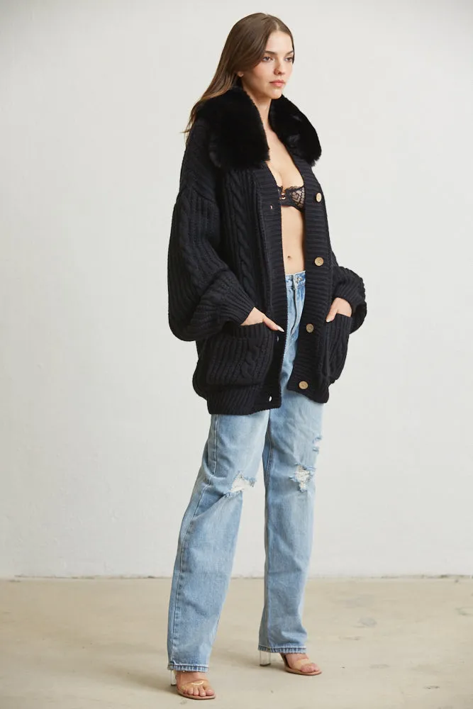 Cozy Button Up Knit Cardigan for Women