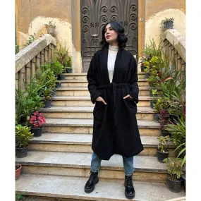 Faux shearling oversized coat