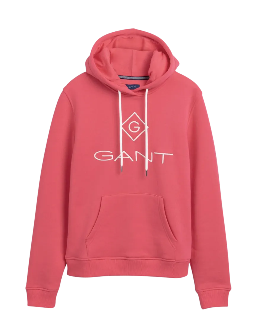 Gant Lock Up Sweat Hoodie - Watermelon Red