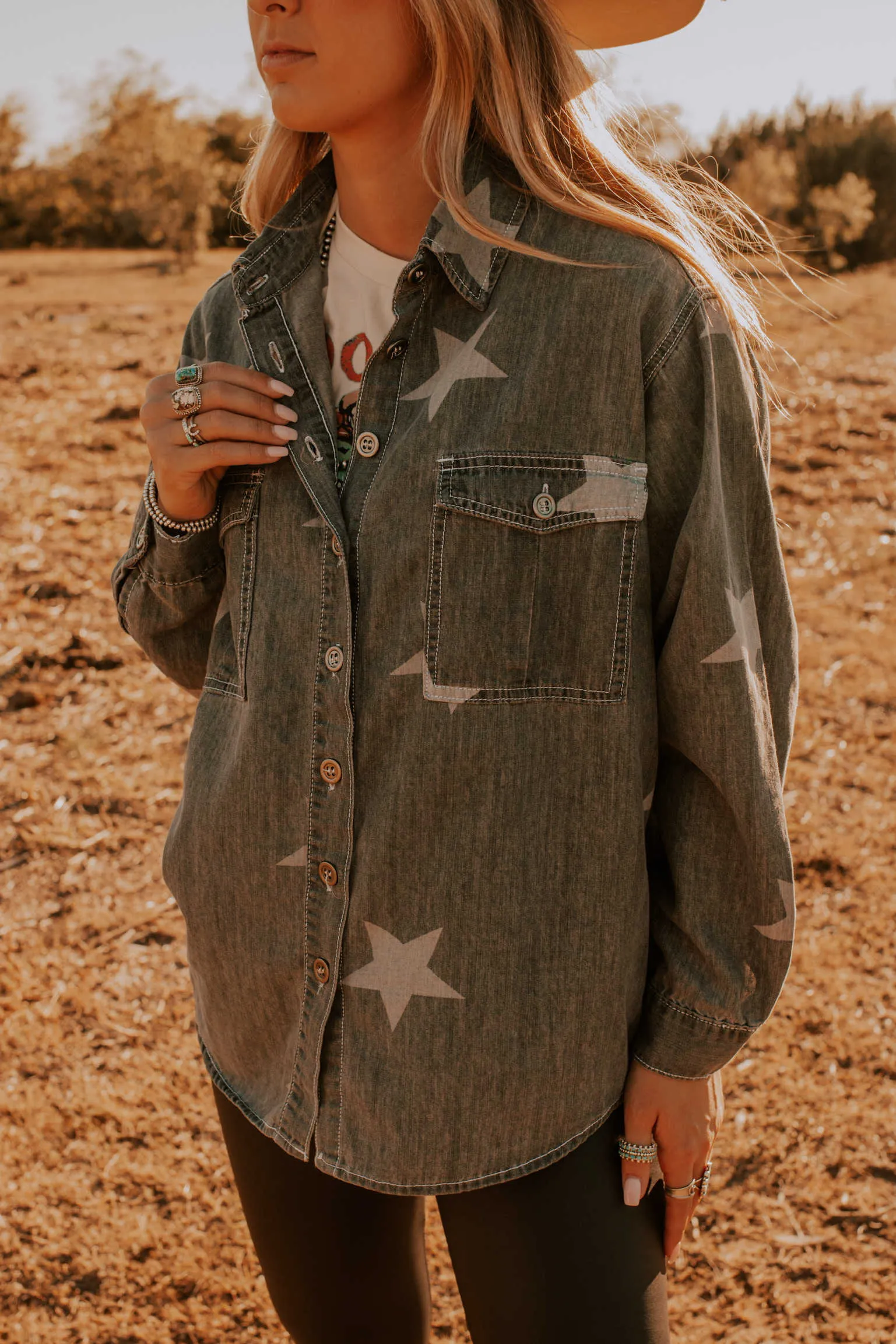 Grey Stone Washed Shirt or Shacket