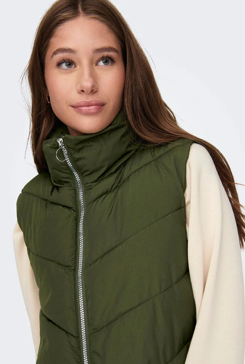 JDY FINNO LONG PADDED WAISTCOAT