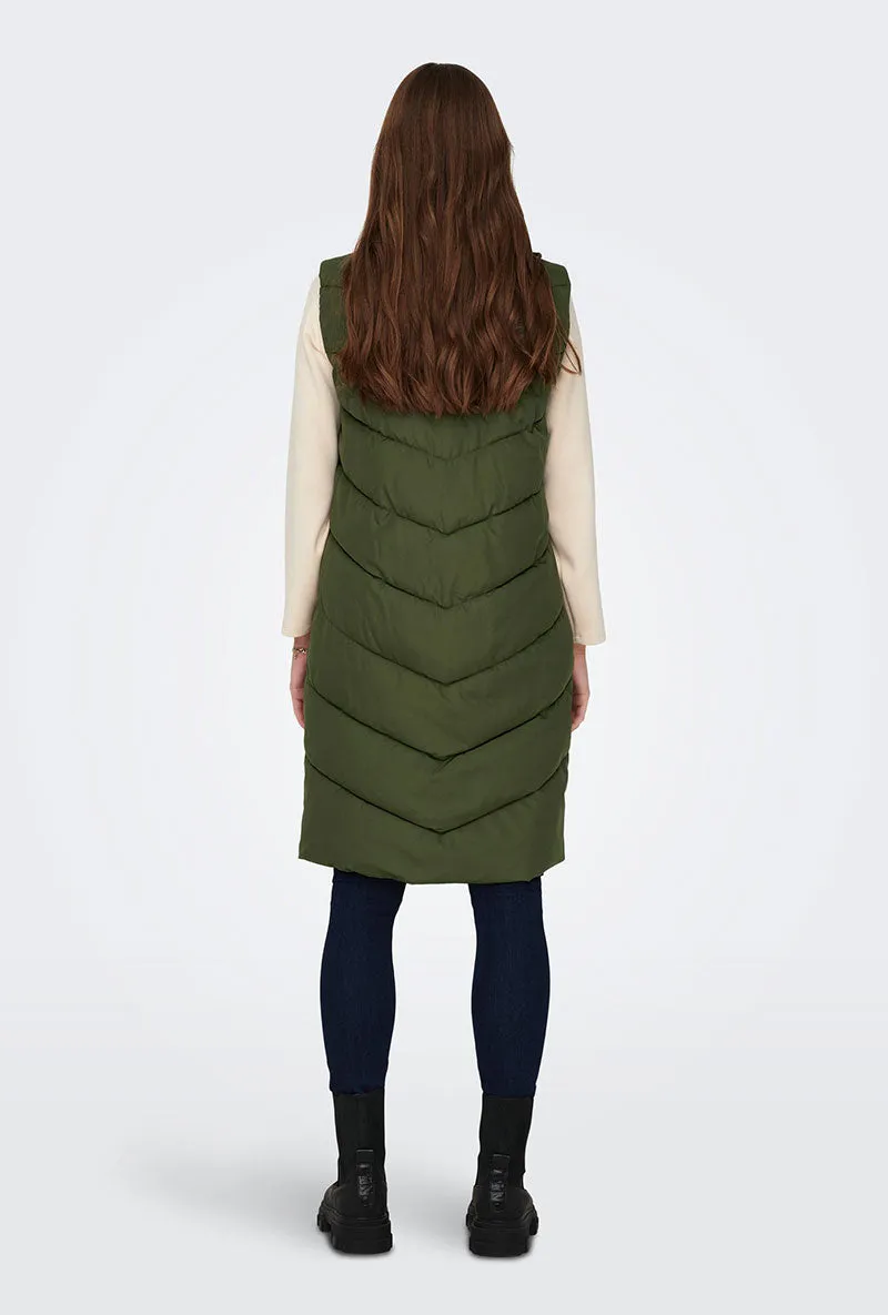 JDY FINNO LONG PADDED WAISTCOAT