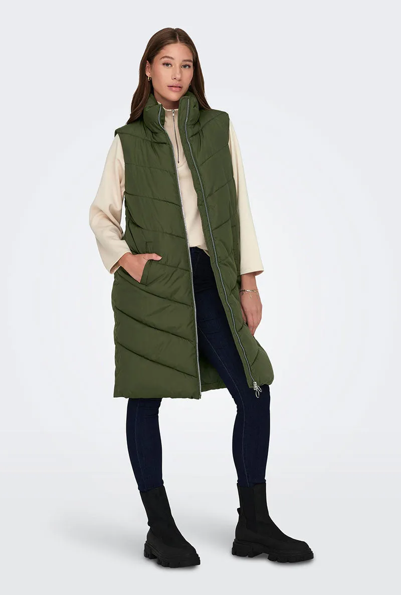 JDY FINNO LONG PADDED WAISTCOAT