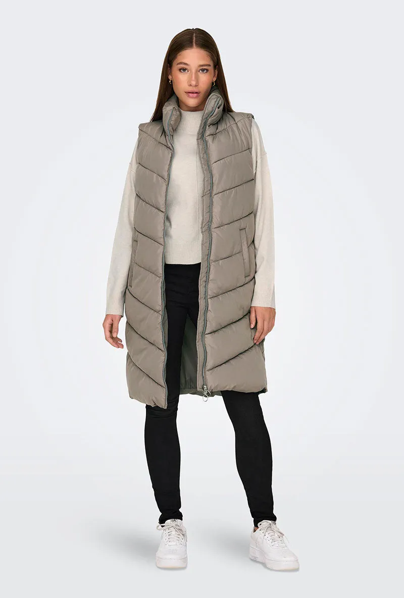 JDY FINNO LONG PADDED WAISTCOAT