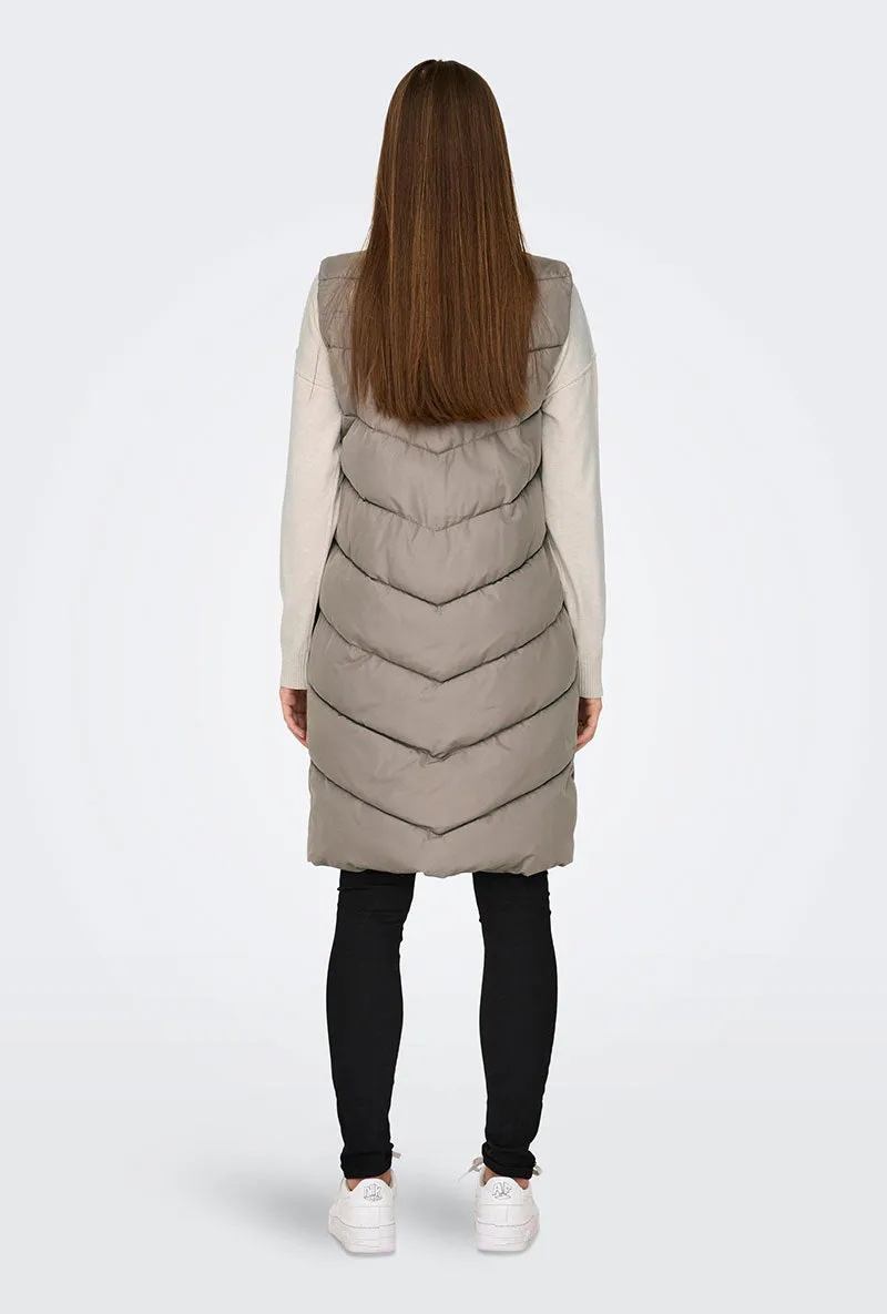 JDY FINNO LONG PADDED WAISTCOAT