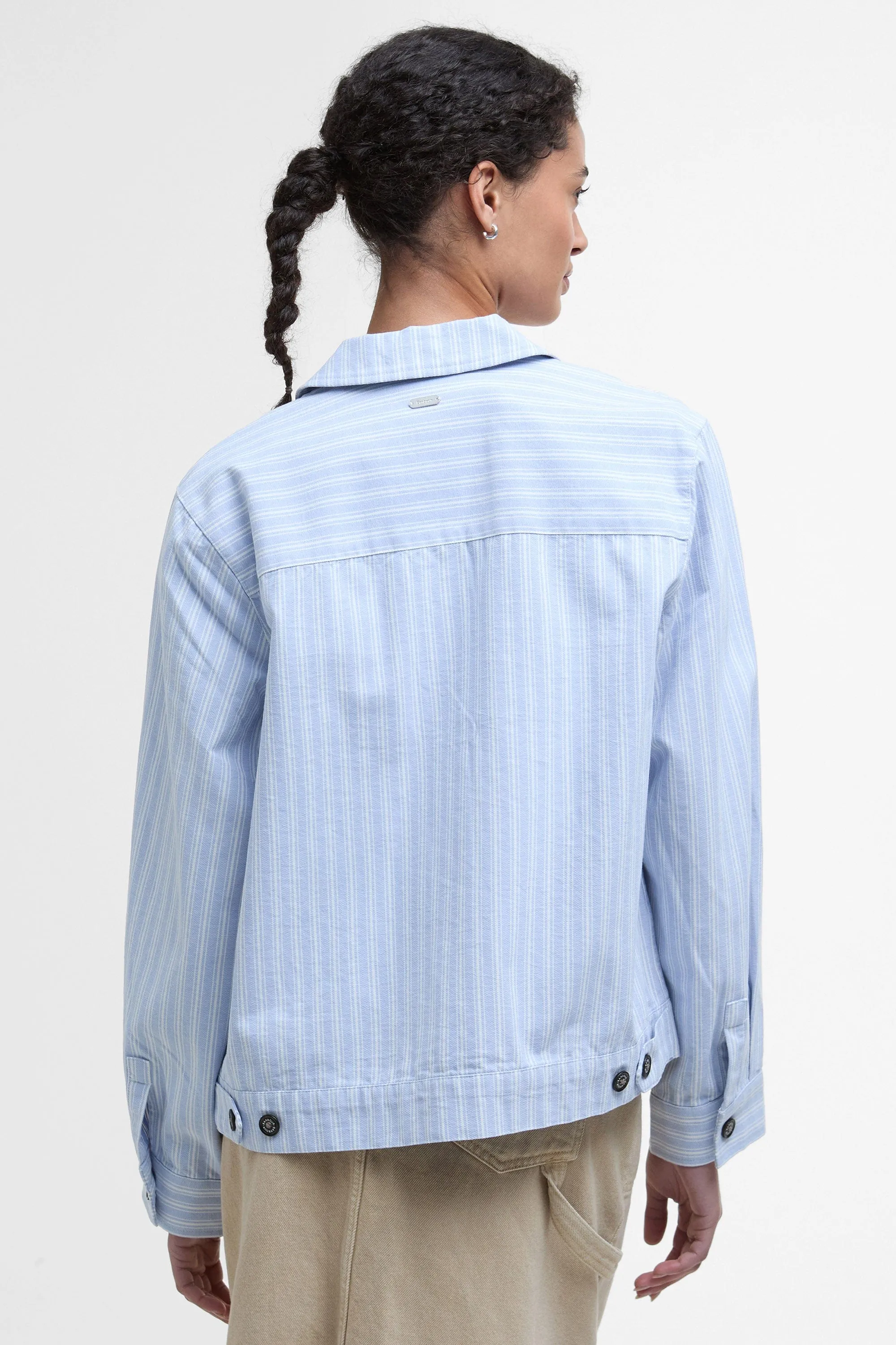 June Overshirt - Chambray Stripe