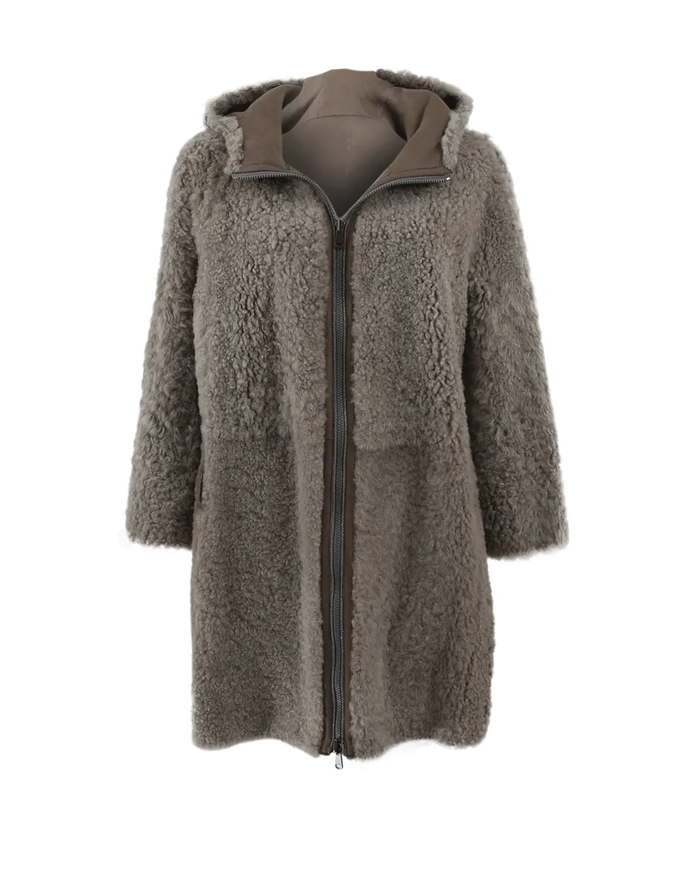 Leather Shearling Coat