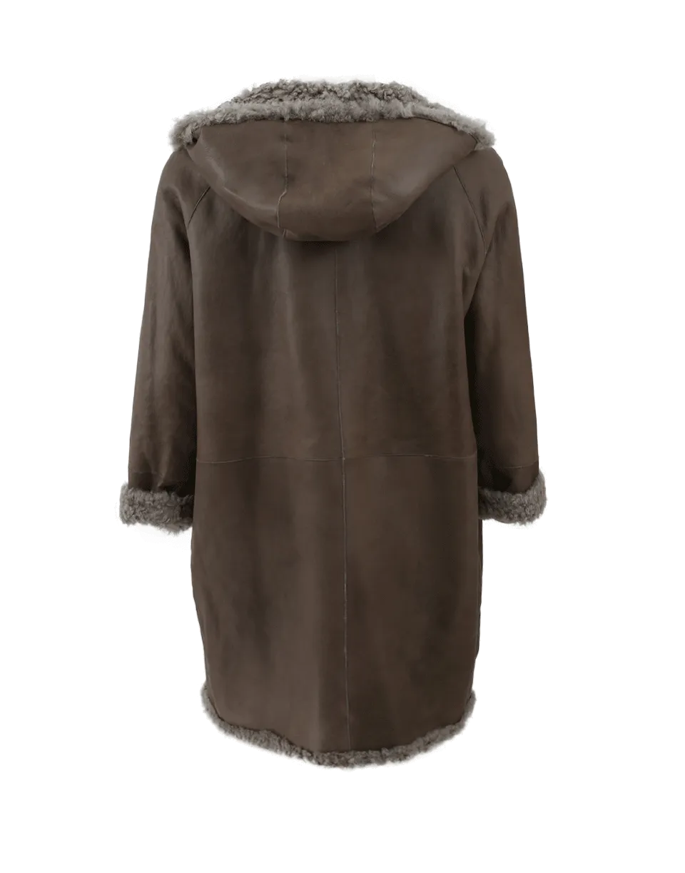 Leather Shearling Coat