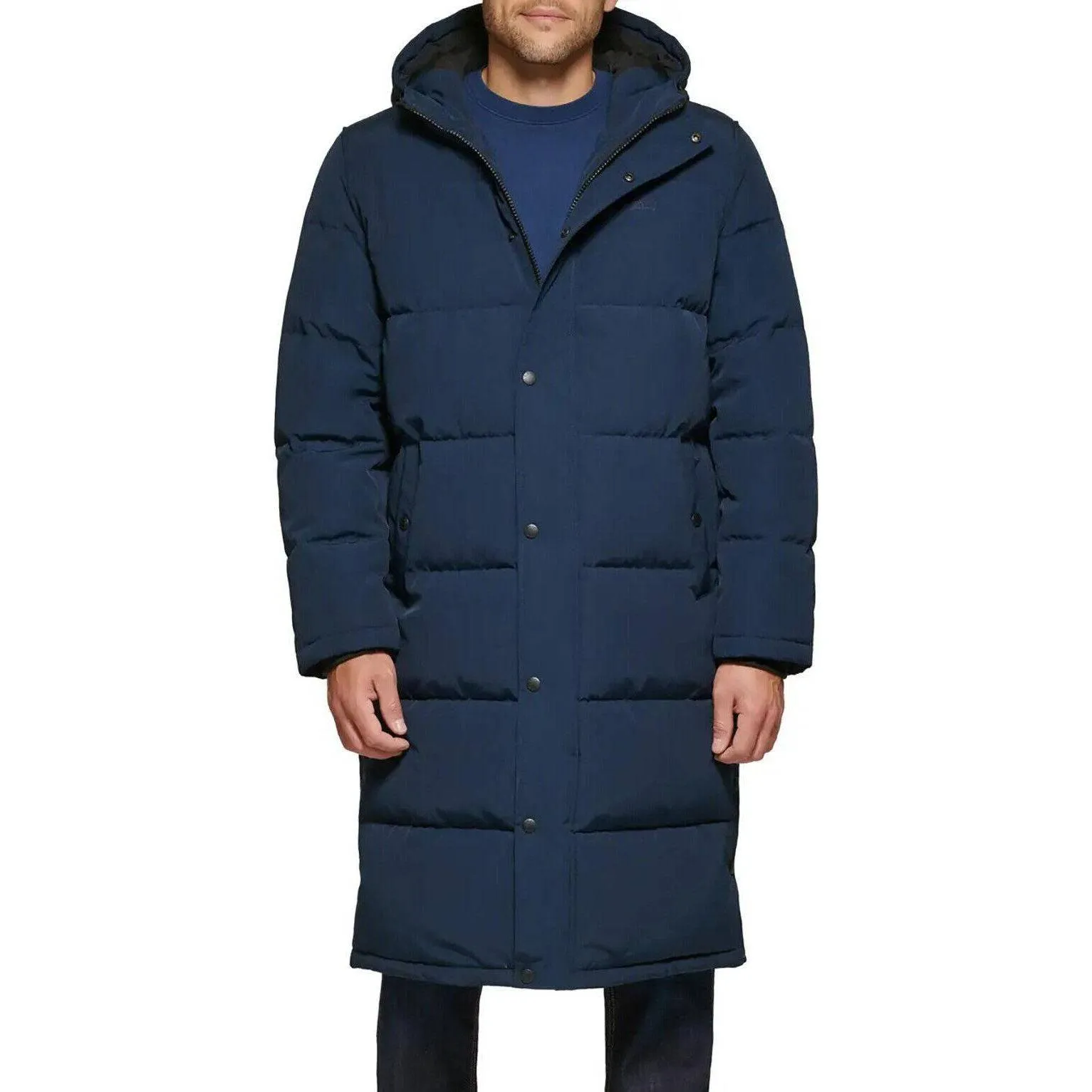 Levi's Men's Puffer Long Winter Coat with Hood