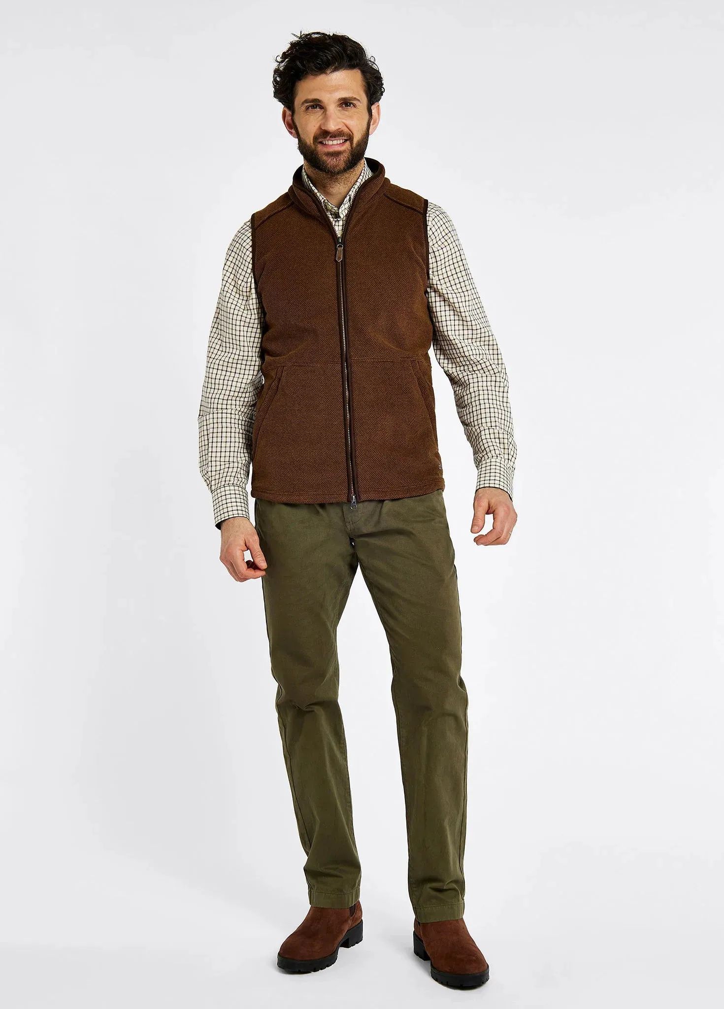 Lifford Fleece Gilet, Walnut