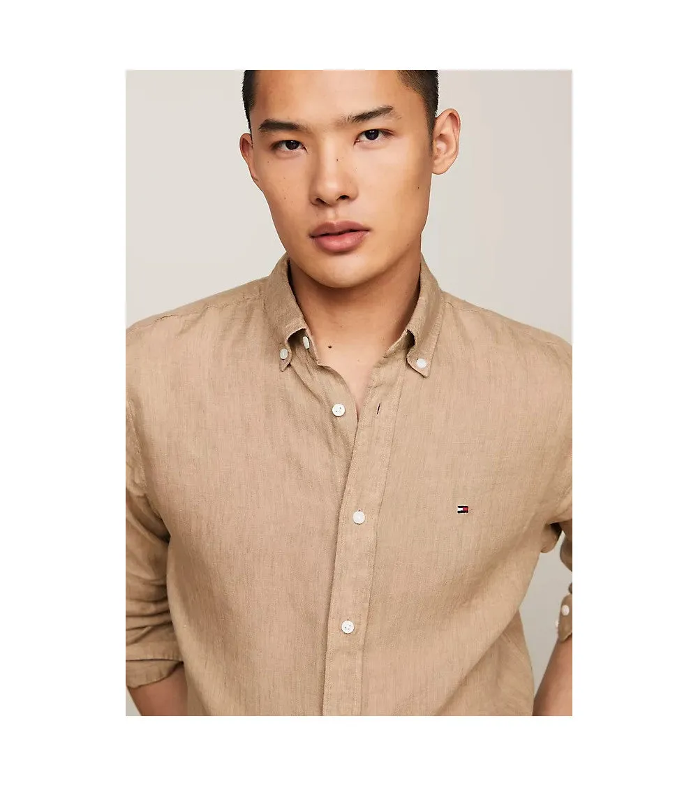 linskjorte pigment dyed li solid rf shirt