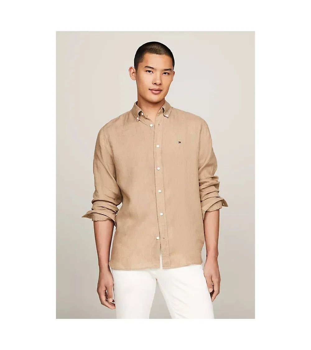 linskjorte pigment dyed li solid rf shirt