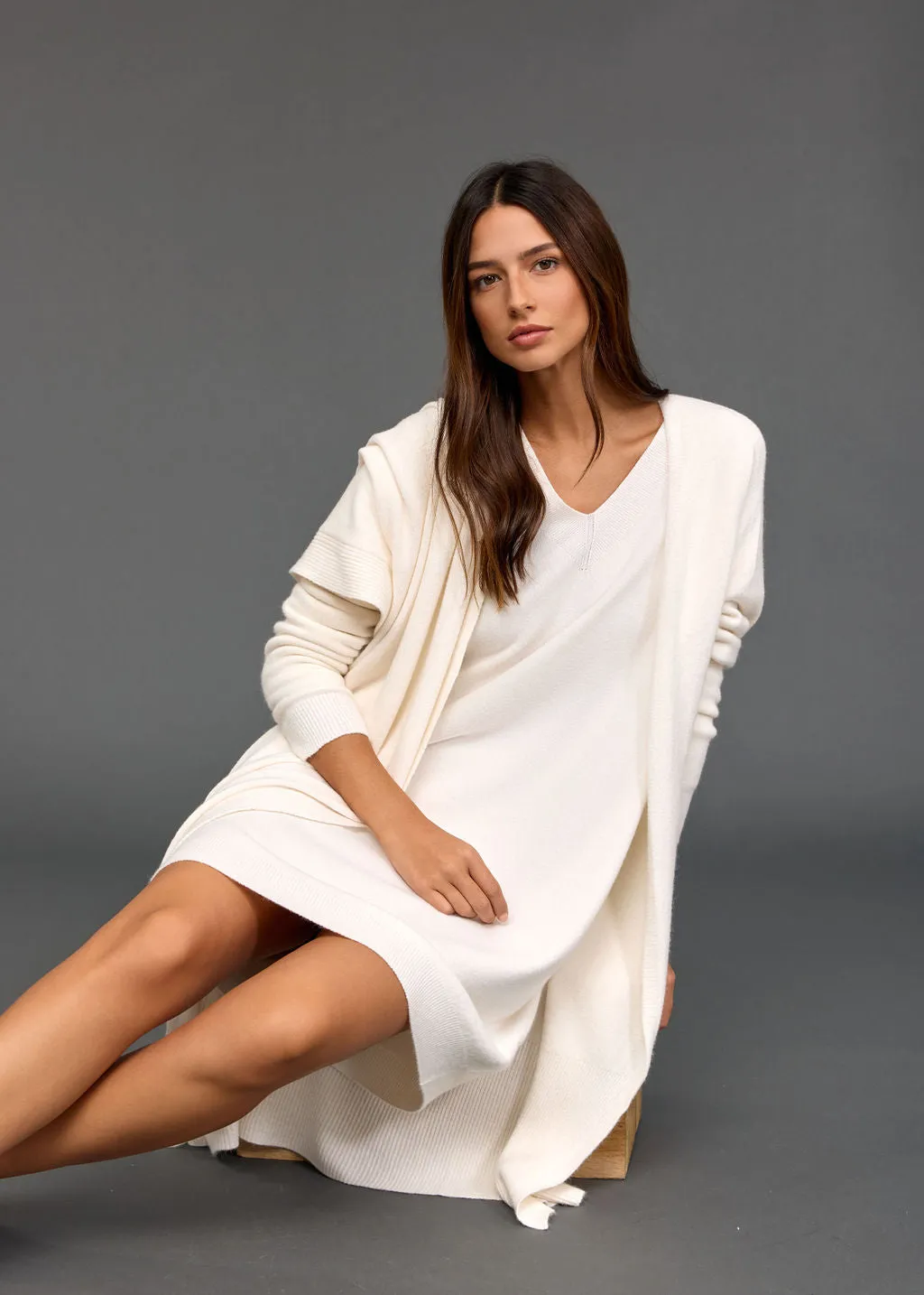 Long gilet en maille Tessie