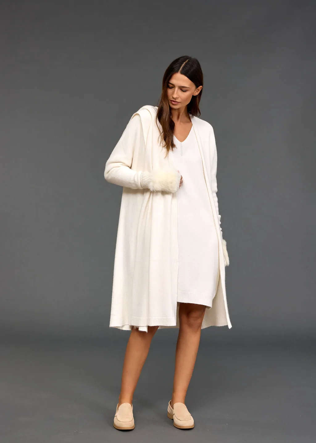 Long gilet en maille Tessie
