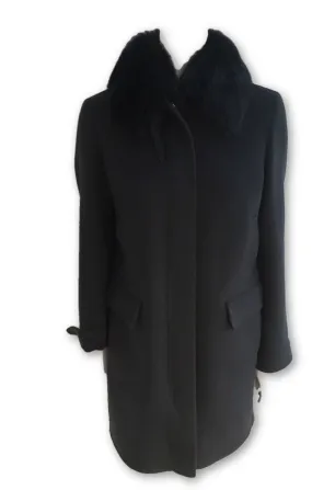 Loro Piana Baby Cashmere Double Cashmere Fox Fur Collar I 42 UK 10 US 6 Ladies