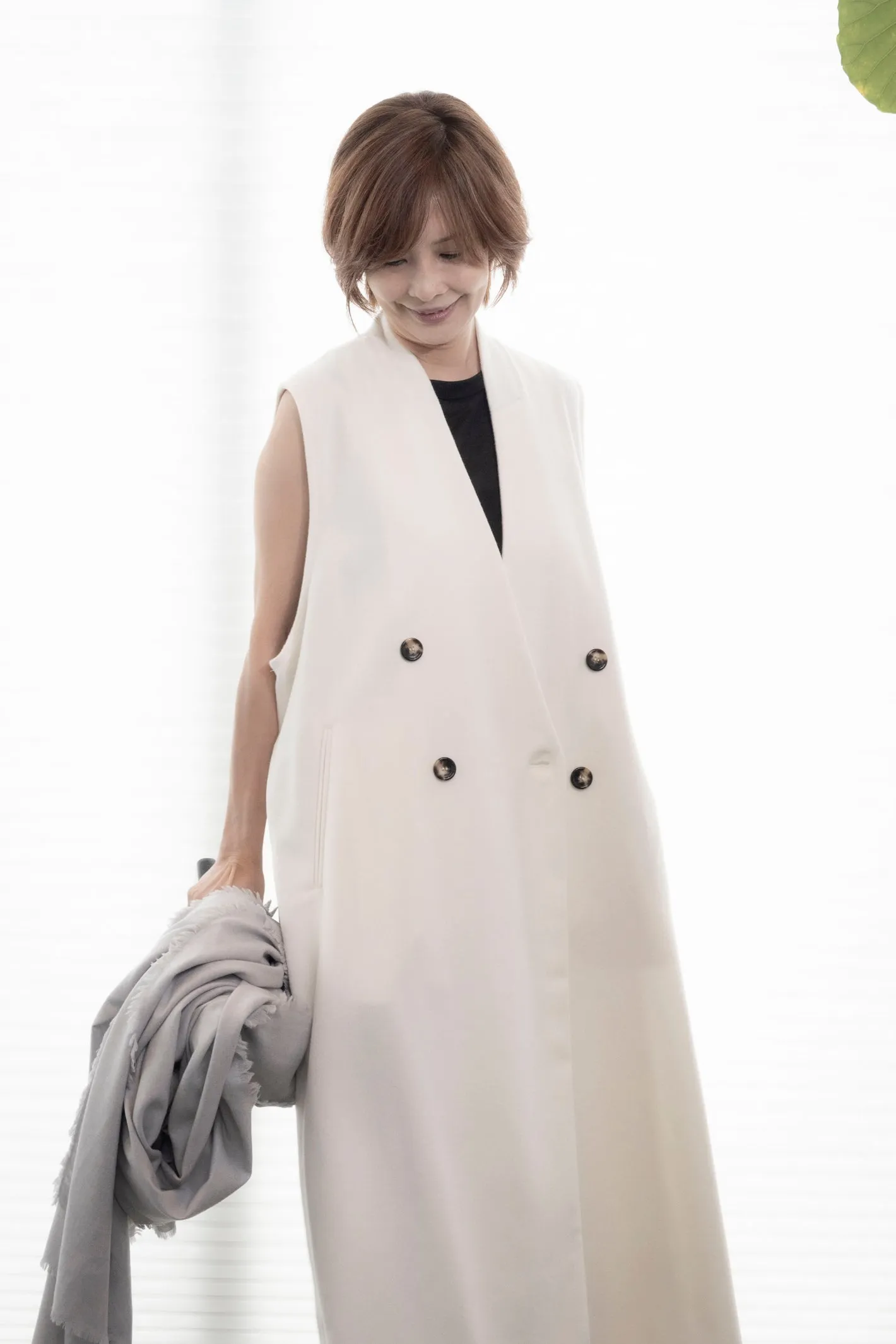 melton long gilet　