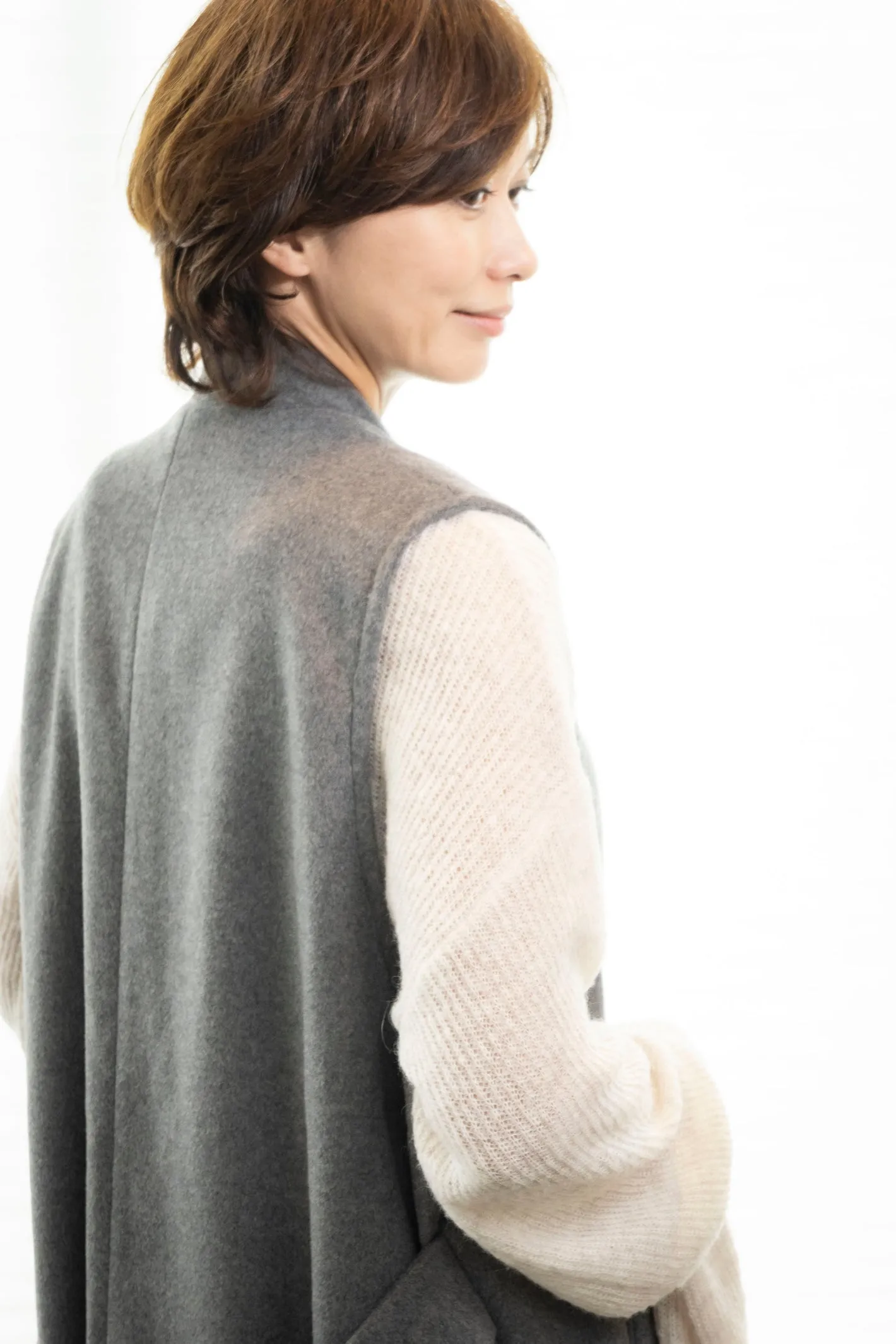 melton long gilet　