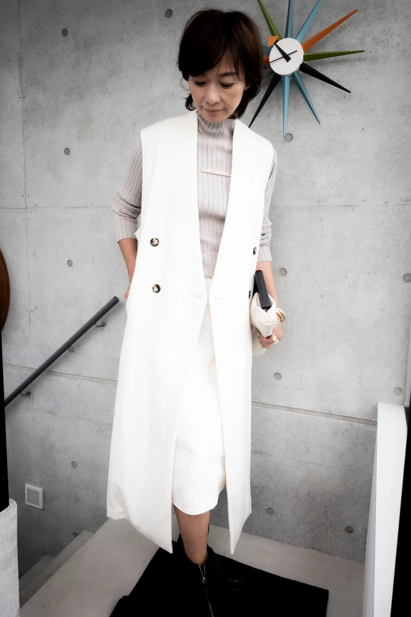melton long gilet　
