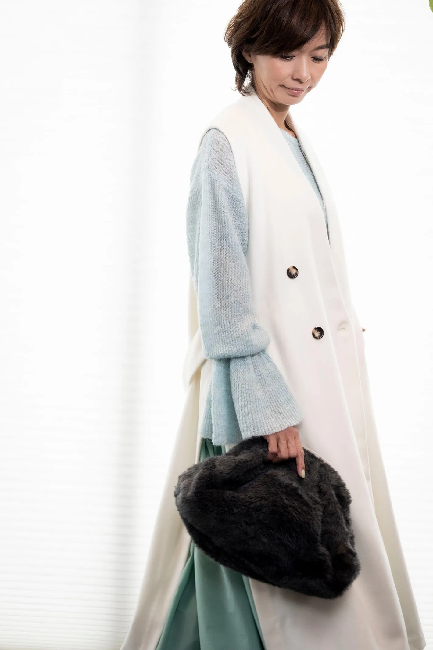 melton long gilet　