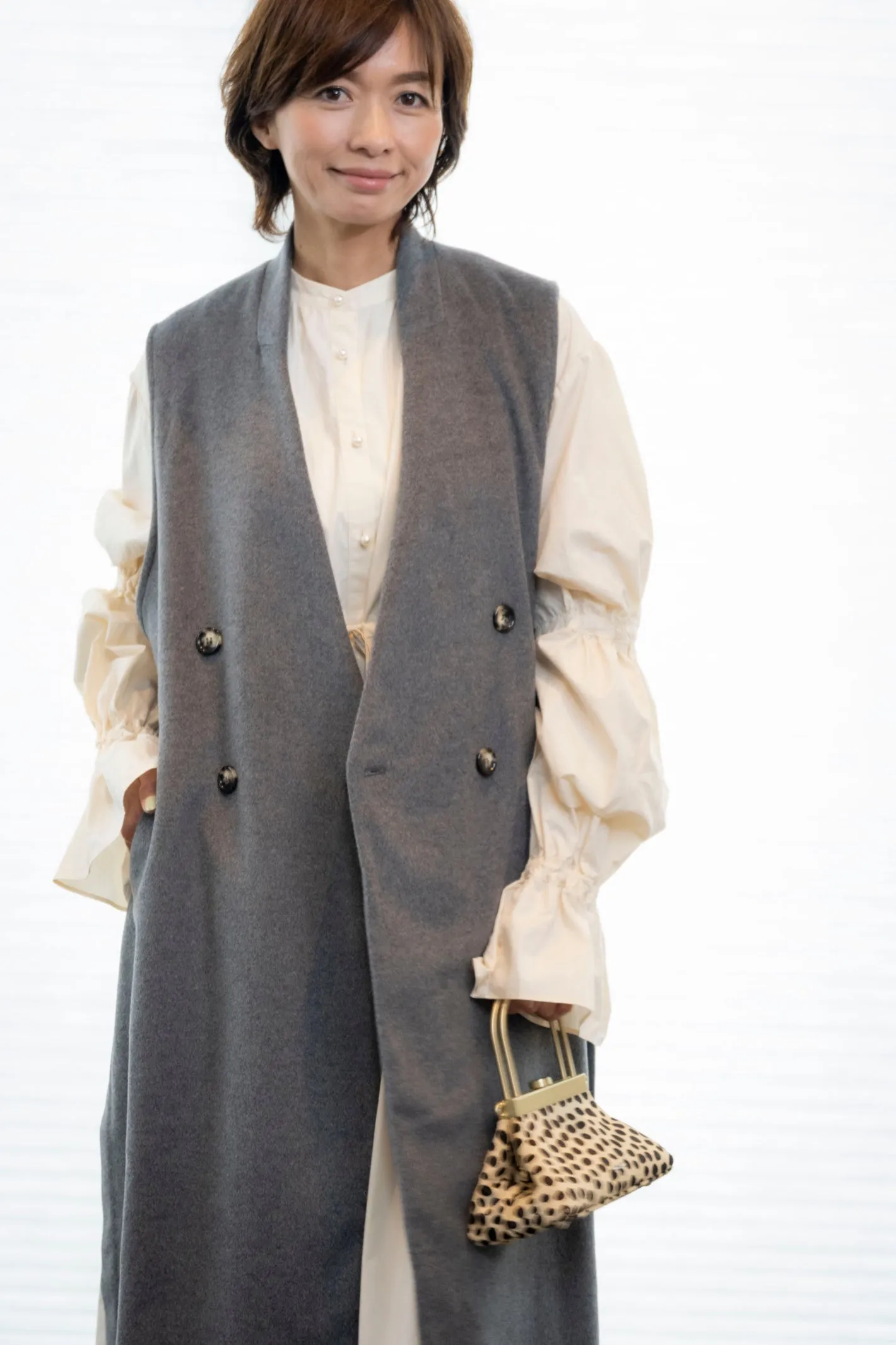 melton long gilet　