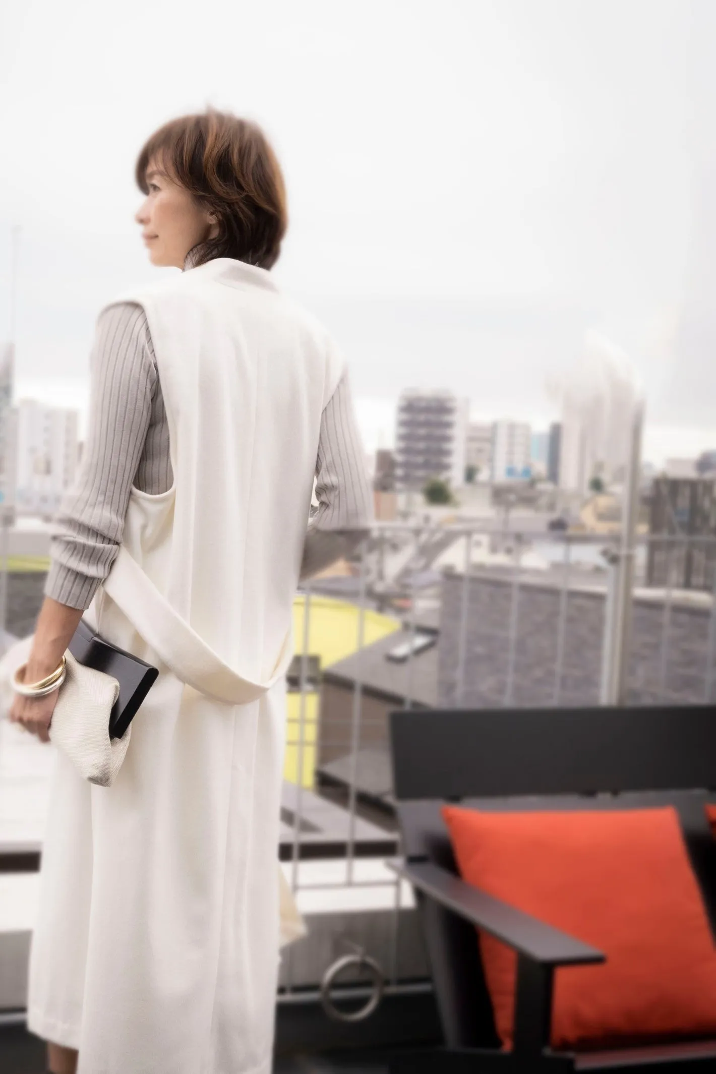 melton long gilet　