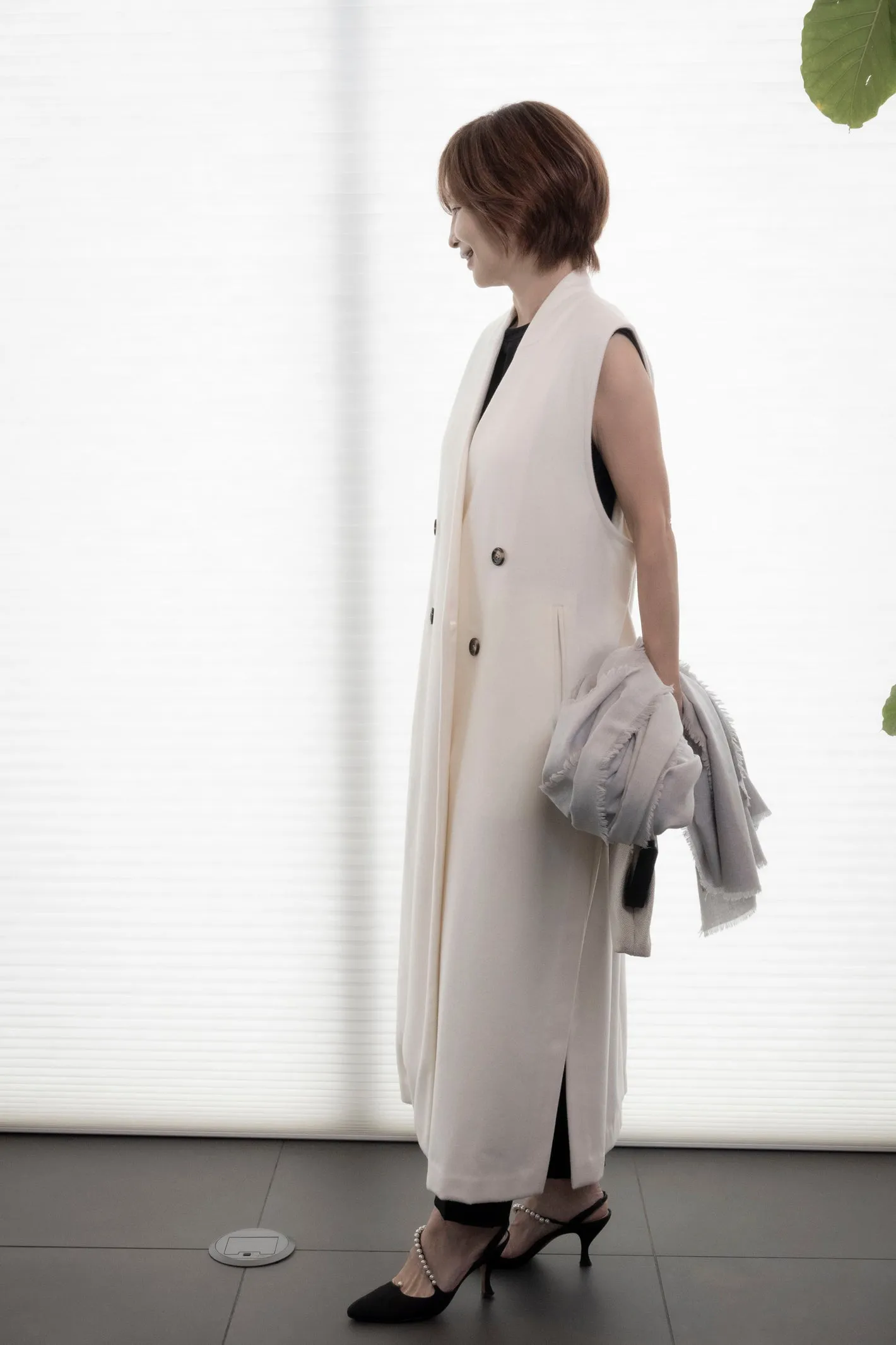 melton long gilet　