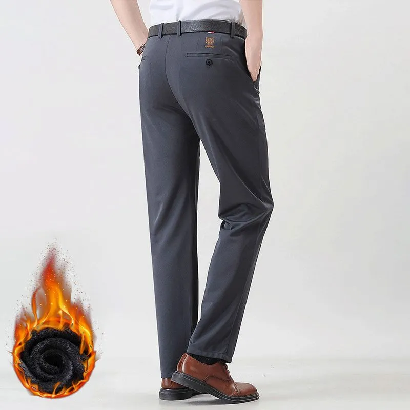 🔥Men’s Fashionable Stretch Plush-lined Suit Pants