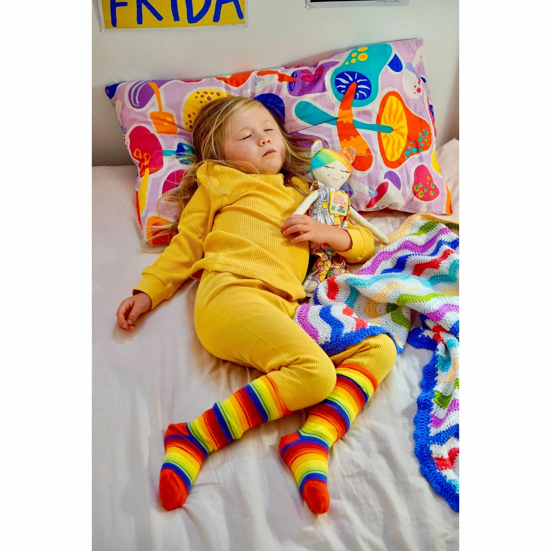 Mustard Waffle Cotton Set