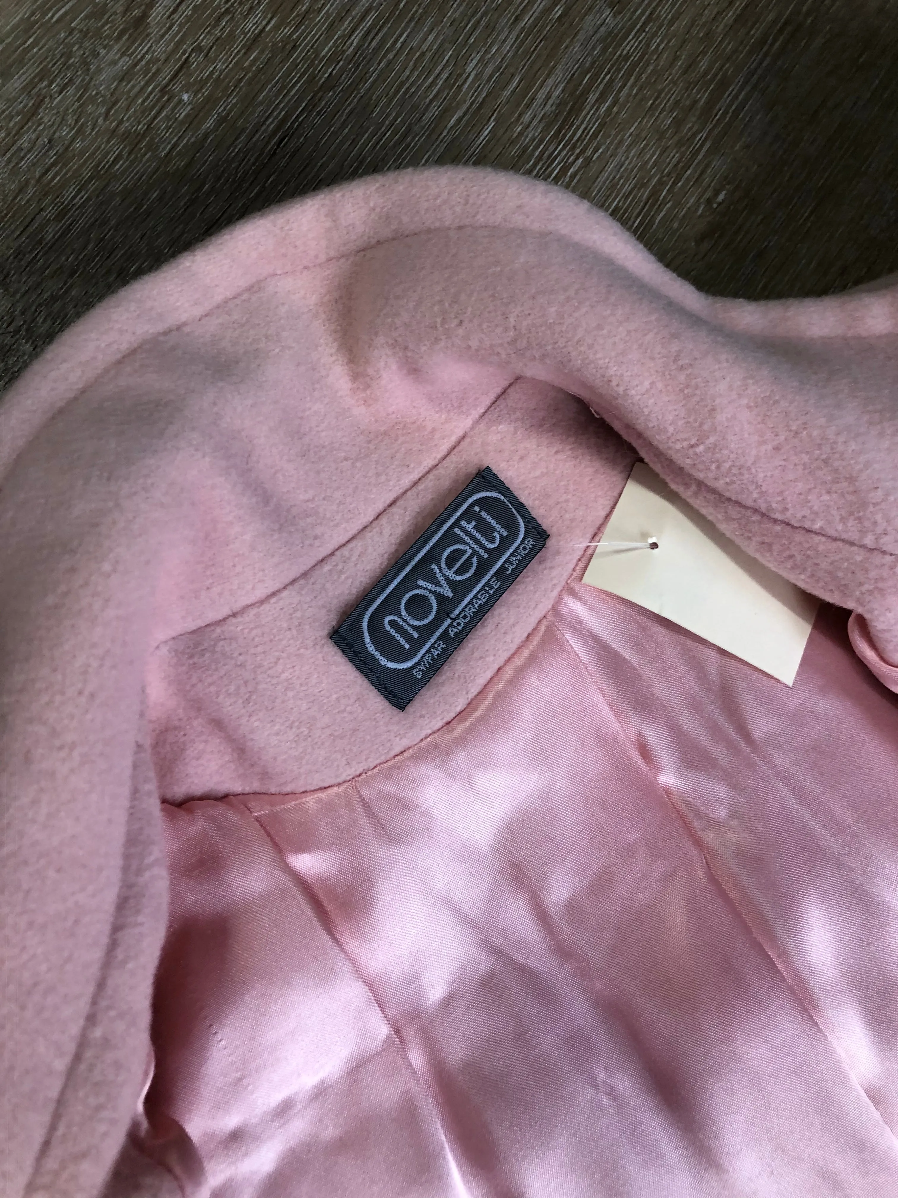 Novelti Pink Wool Coat, SOLD