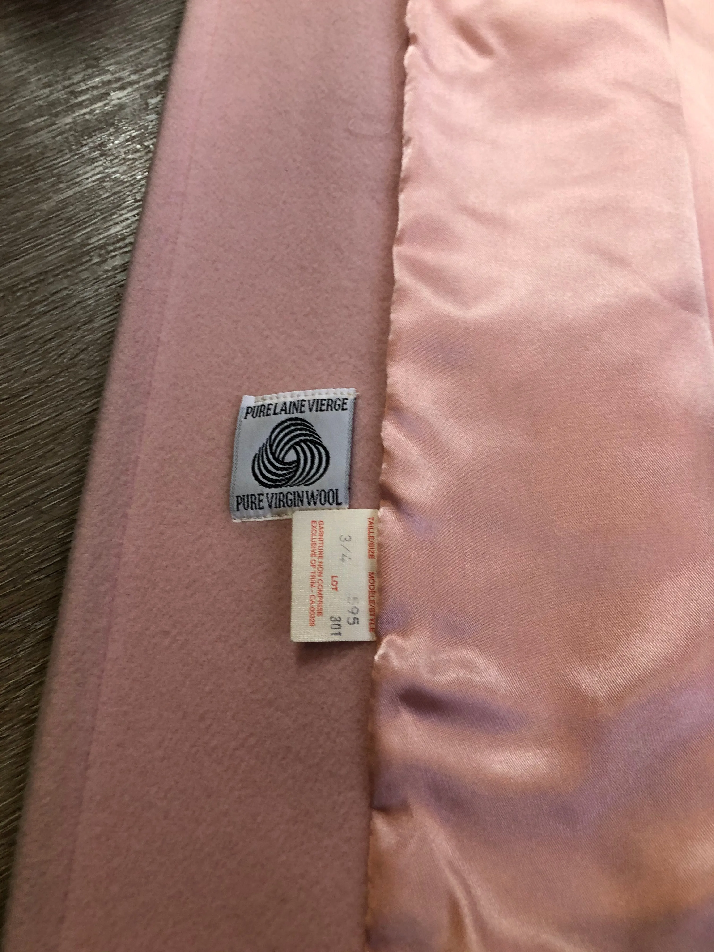 Novelti Pink Wool Coat, SOLD