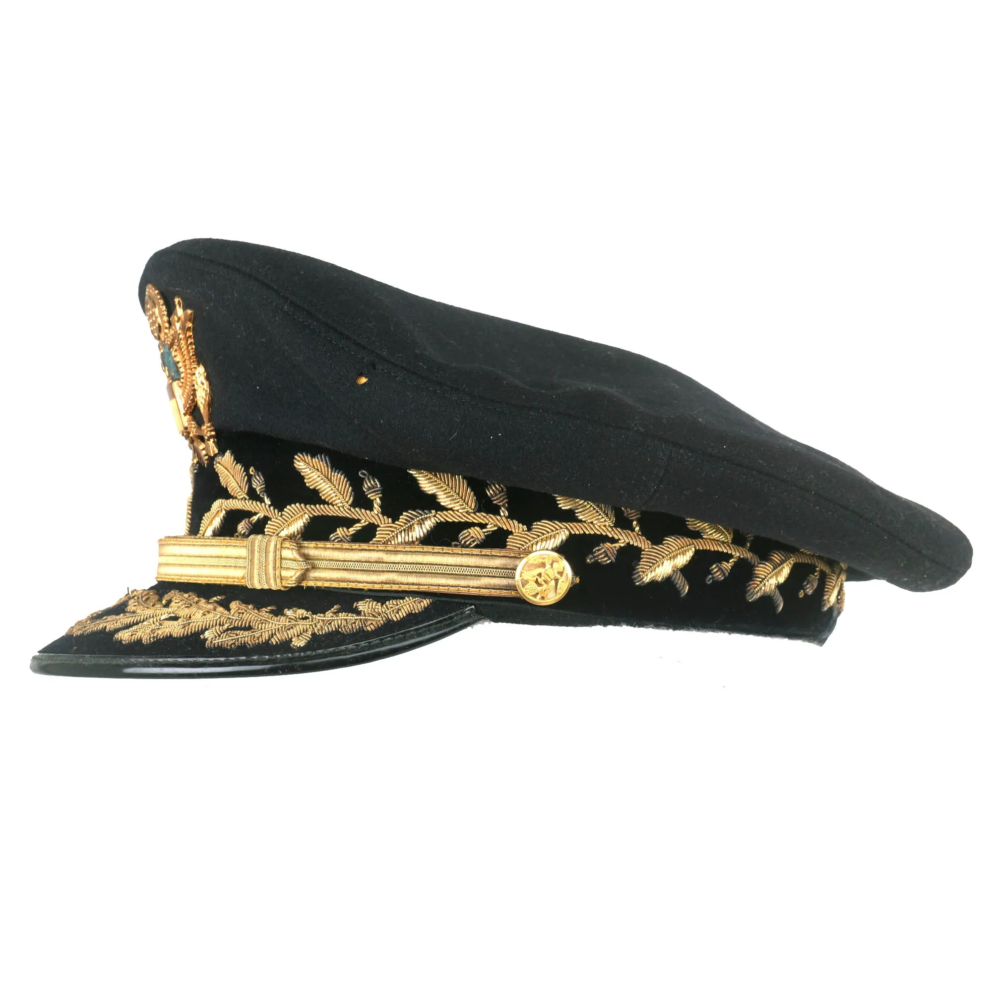 Original U.S. 1950s Early Cold War Era General Officer’s Dress Blue Uniform Peaked Visor Cap - Size 7 ¼