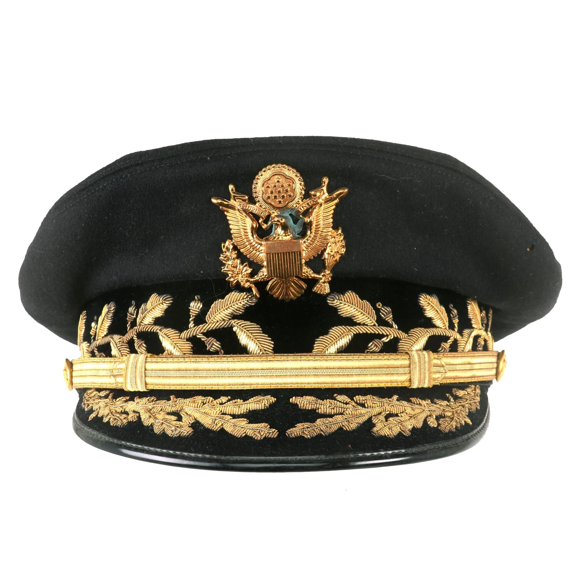 Original U.S. 1950s Early Cold War Era General Officer’s Dress Blue Uniform Peaked Visor Cap - Size 7 ¼