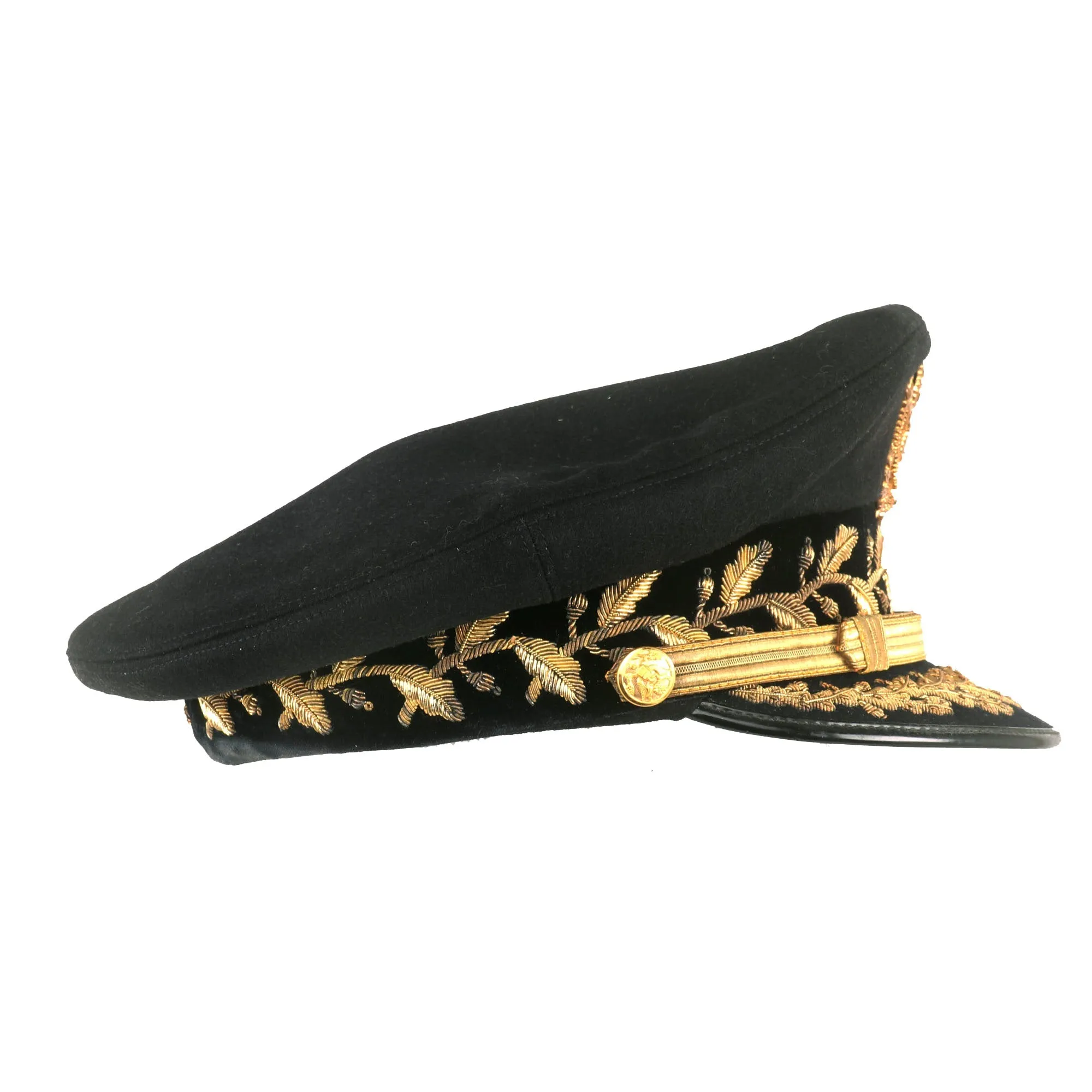 Original U.S. 1950s Early Cold War Era General Officer’s Dress Blue Uniform Peaked Visor Cap - Size 7 ¼