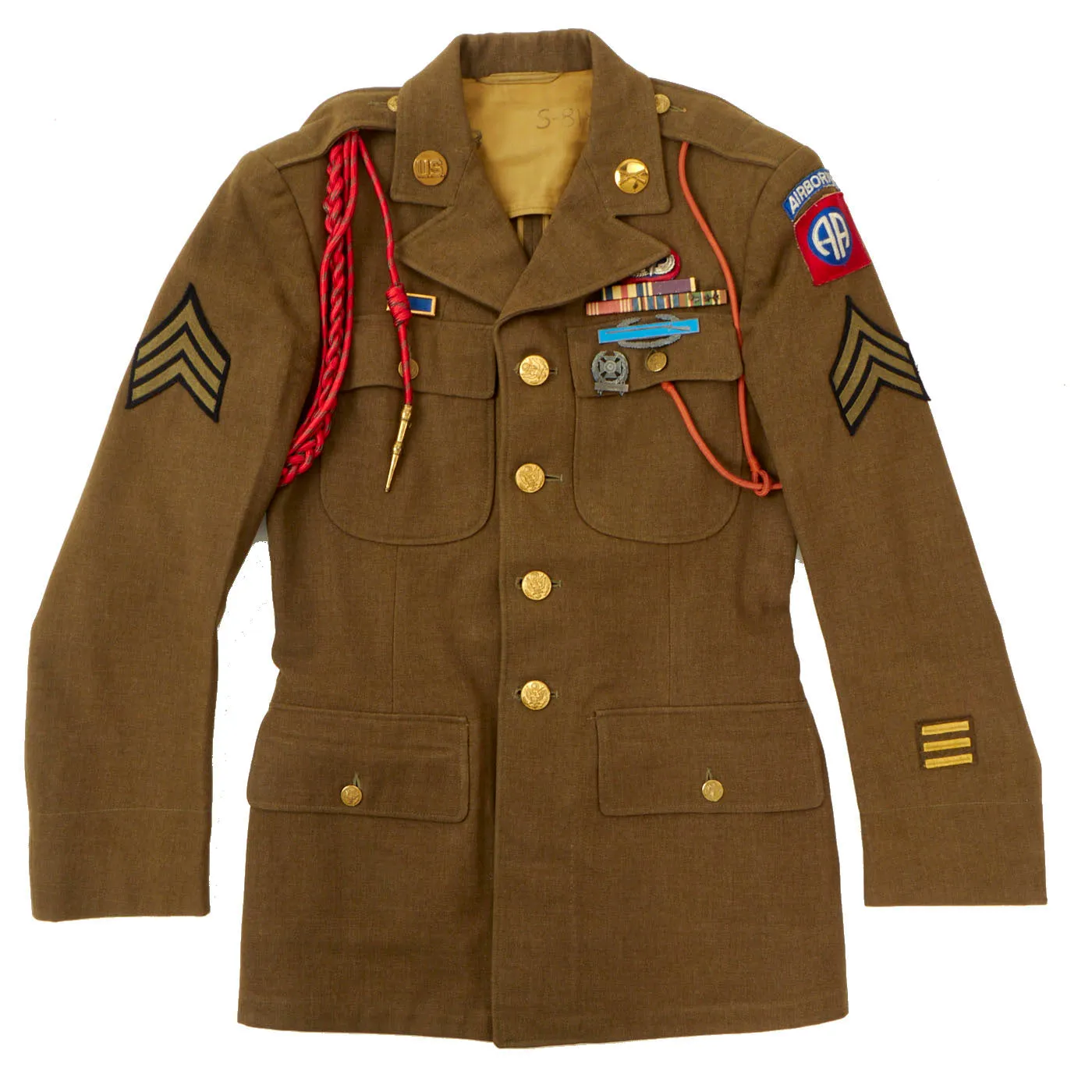 Original U.S. WWII D-Day NAMED 505th Parachute Infantry Regiment (505 PIR) Grouping with Research - Silver Star Purple Heart - Sergeant Julius A. Sebastian