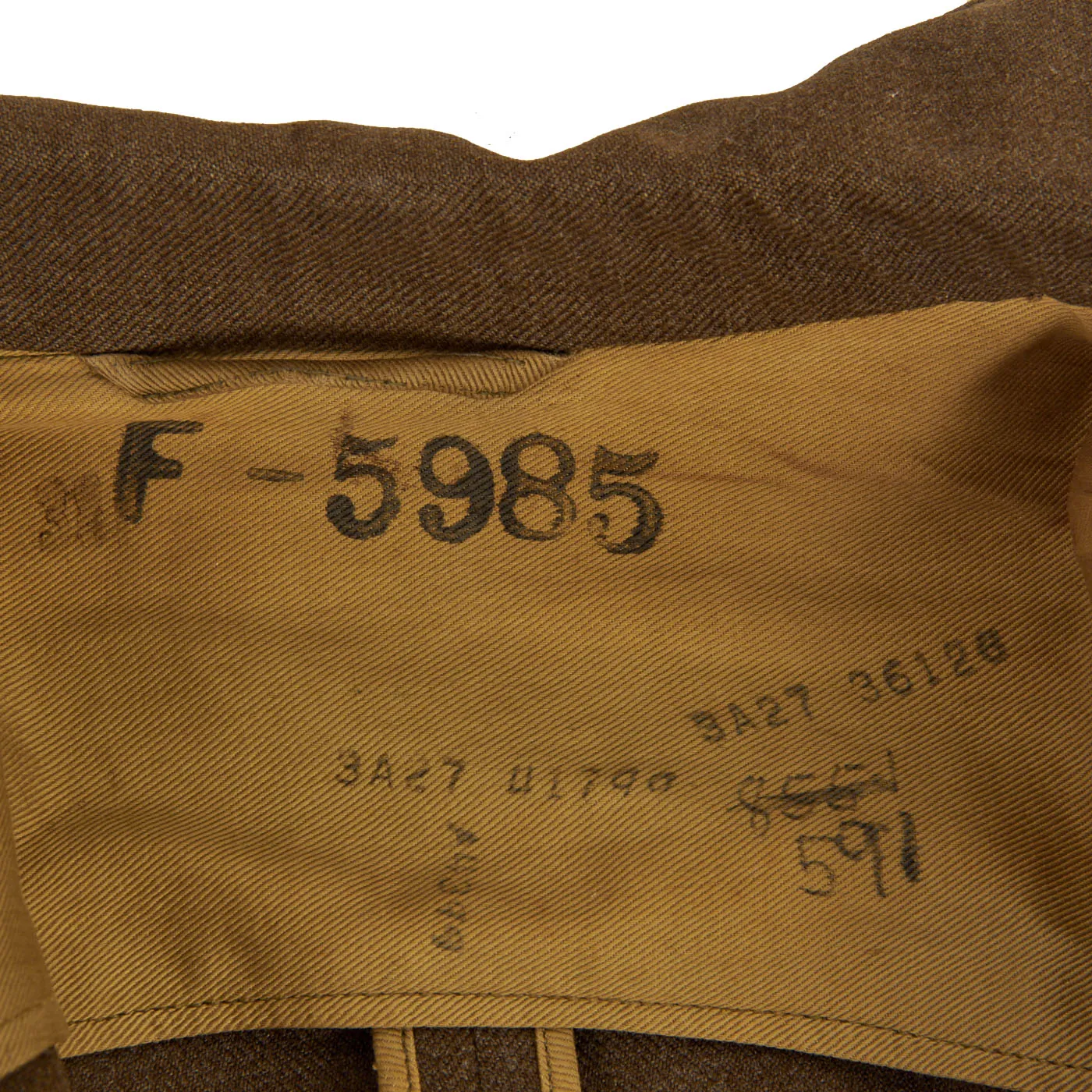 Original U.S. WWII Named 82nd Airborne Uniform Grouping Featuring Custom Camouflage Parachute Silk Lined Overseas Cap - With Documents