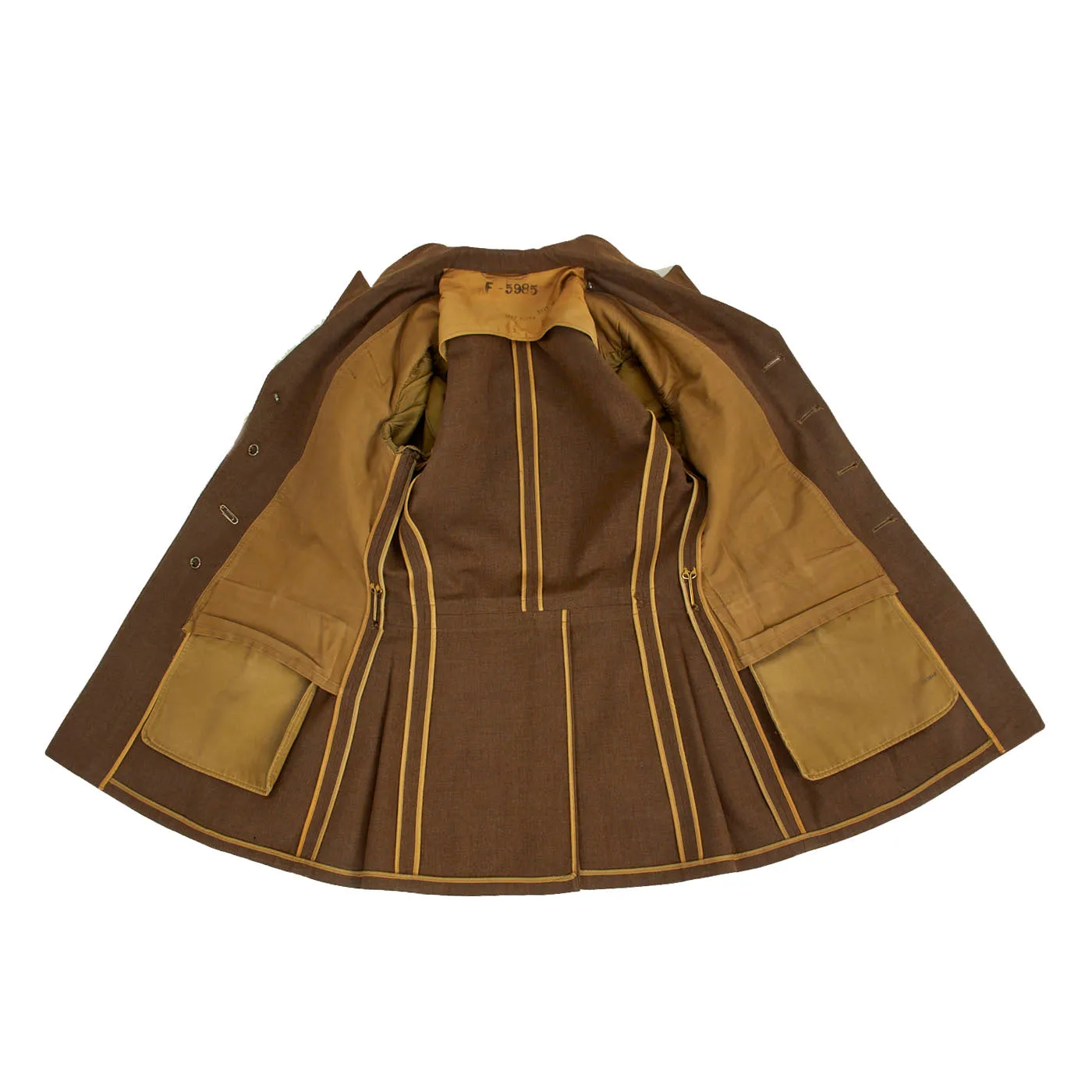 Original U.S. WWII Named 82nd Airborne Uniform Grouping Featuring Custom Camouflage Parachute Silk Lined Overseas Cap - With Documents