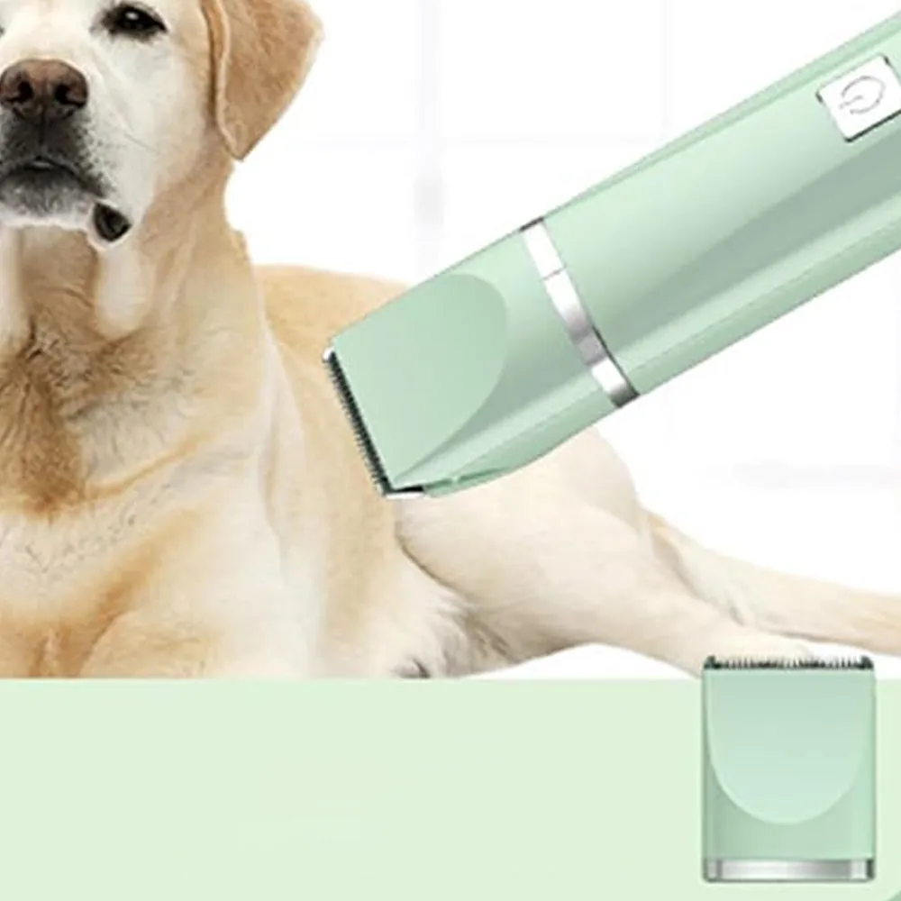 Pet Grooming Kit Cat Dog Clippers Pet Hair Trimmer Electric Shaver Green