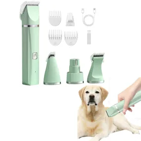 Pet Grooming Kit Cat Dog Clippers Pet Hair Trimmer Electric Shaver Green