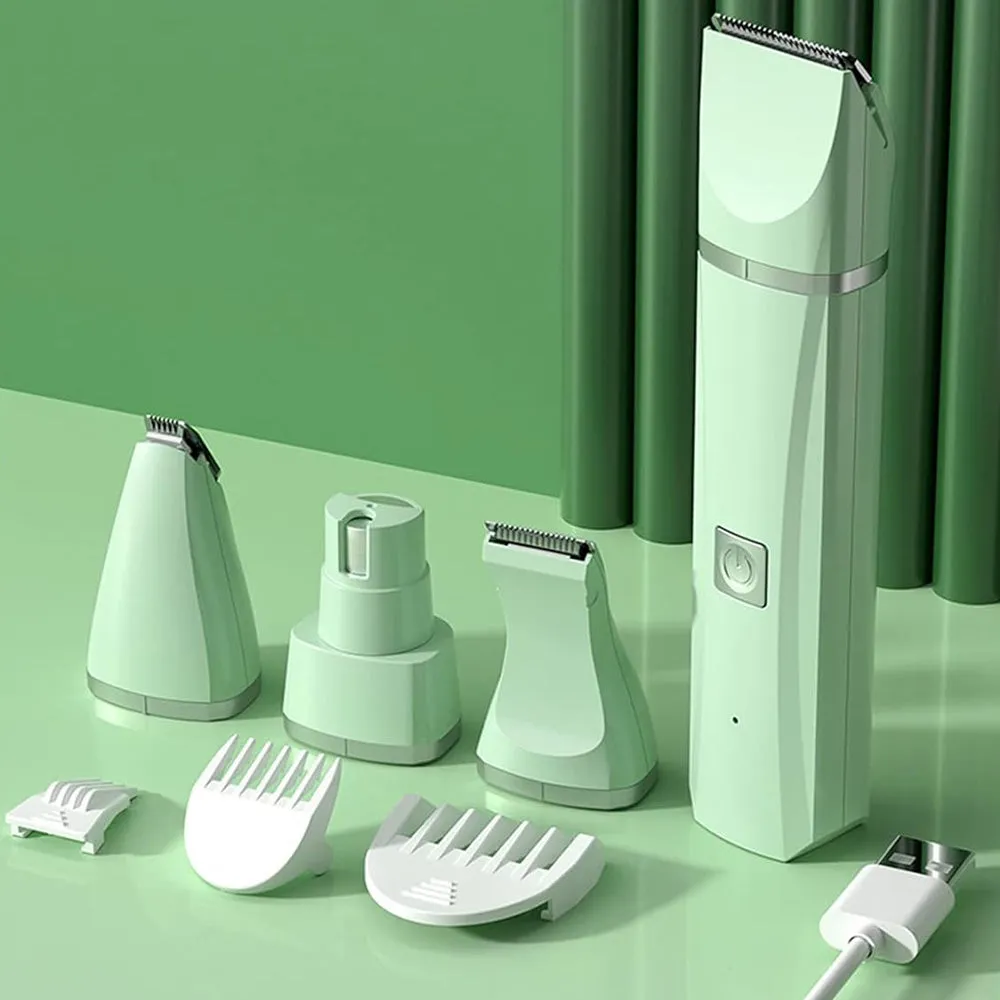 Pet Grooming Kit Cat Dog Clippers Pet Hair Trimmer Electric Shaver Green