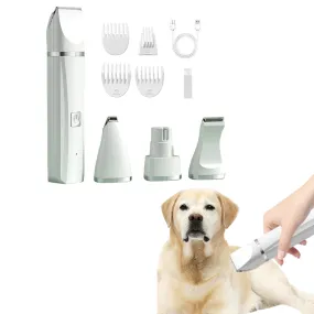 Pet Grooming Kit Cat Dog Clippers Pet Hair Trimmer Electric Shaver White