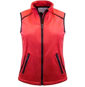 Proquip Women's Katie Soft Shell Gillet Wind Top-Coral/Black