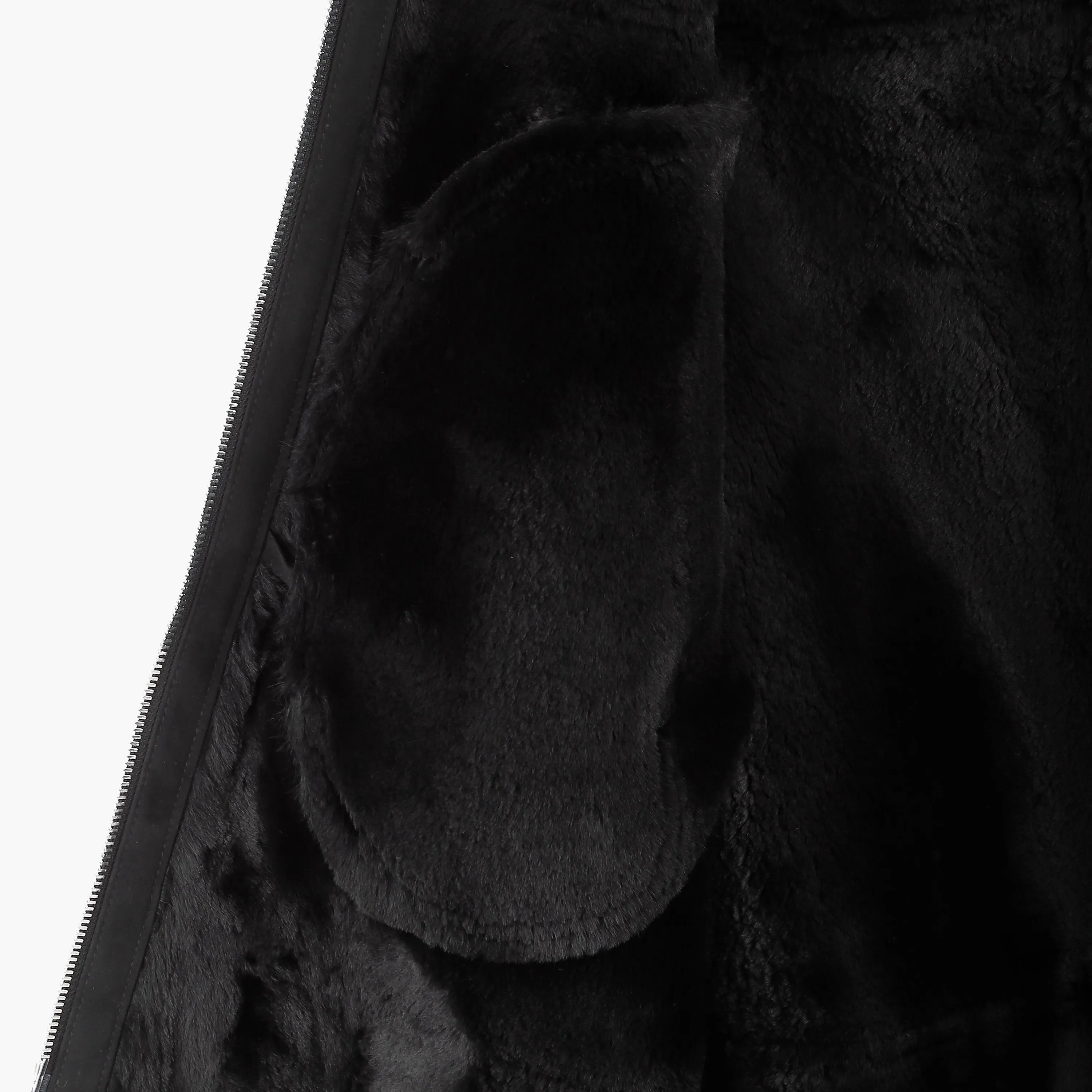 [REFURB] FAUX FUR HOODED LONG VEST