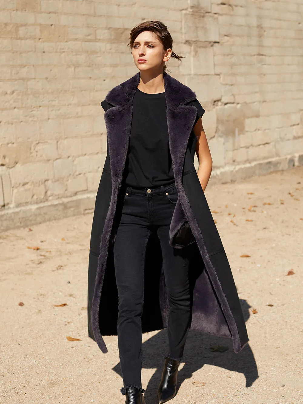 [REFURB] FAUX FUR LOMPER LONG VEST