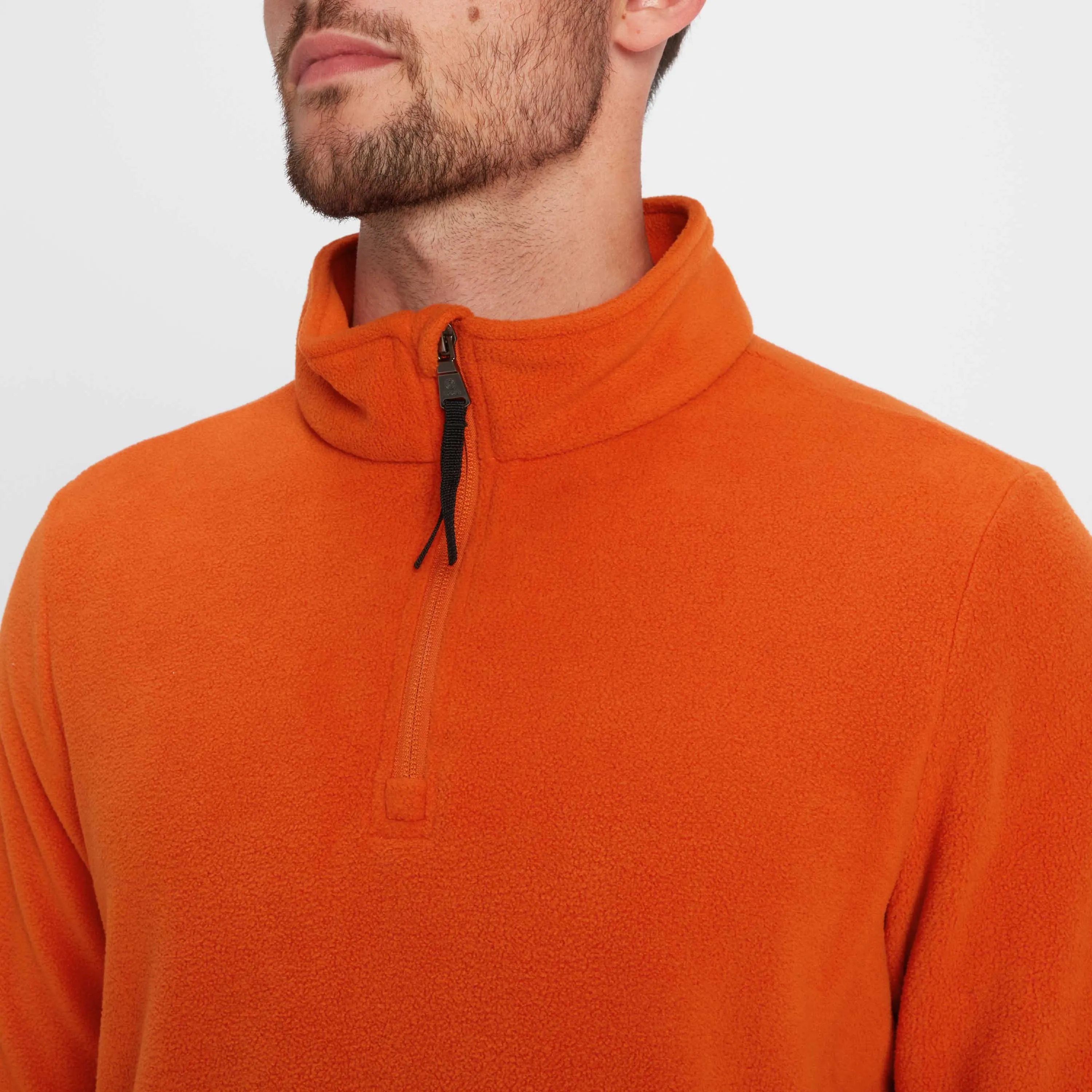 Revive Mens Quarter Zip Fleece - Dark Orange