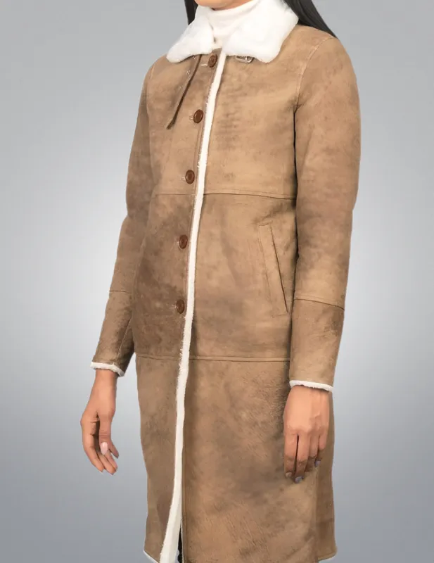 Shearling Fur Leather Coat